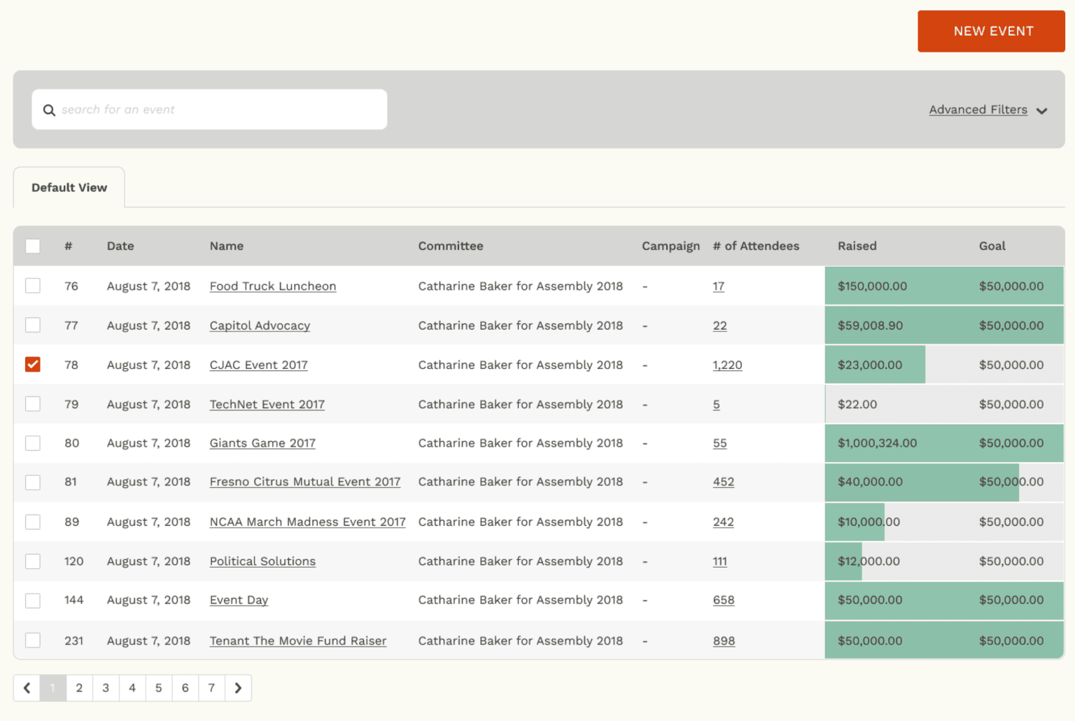 Event Management Dashboard