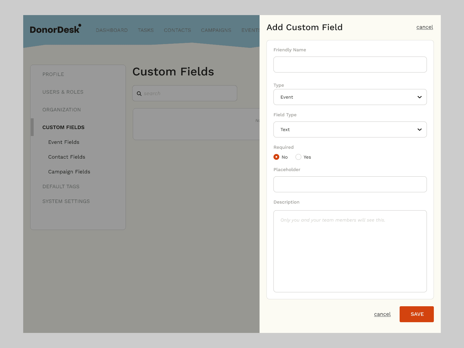 Custom Field Configuration