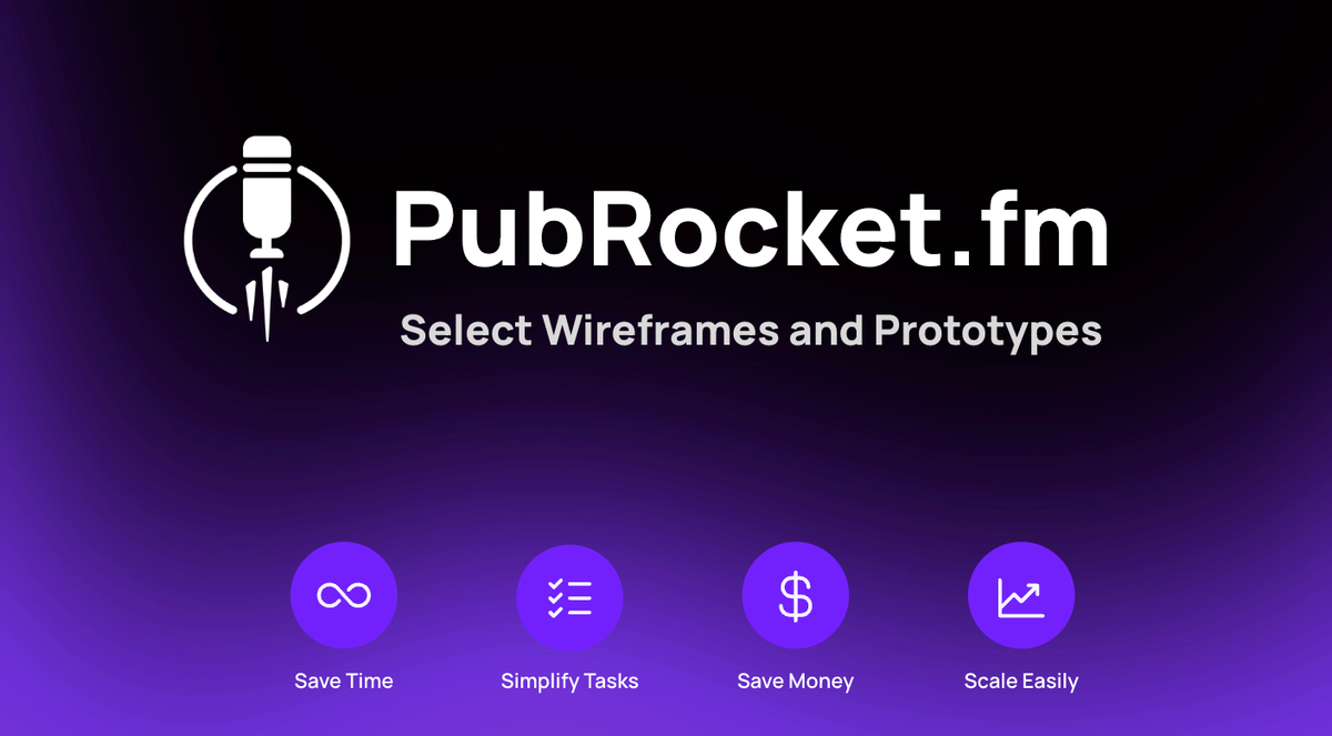 PubRocket.fm - Select Wireframes and Prototypes